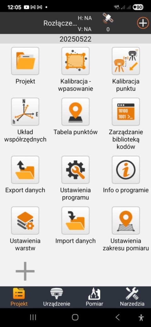 Aplikacja do pomiarów GNSS (GPS) ALLYPAD