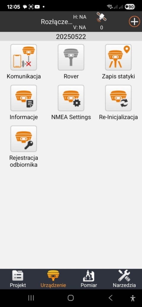 Aplikacja do pomiarów GNSS (GPS) ALLYPAD
